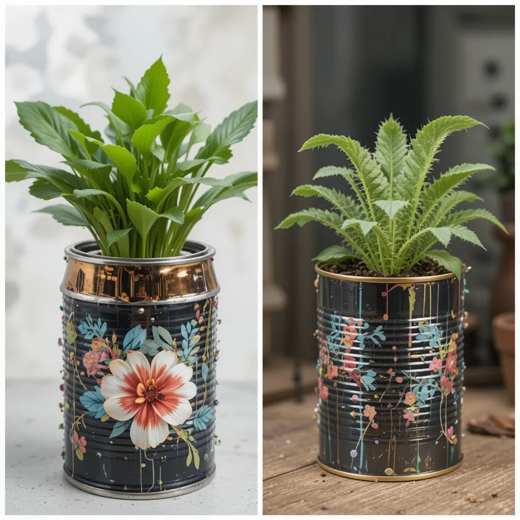 DIY Planters: Transform Tin Cans into Stunning Green Décor!