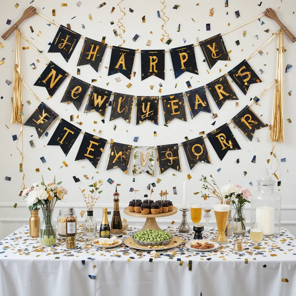 DIY New Year’s Décor: Create Stunning Confetti & Bunting!