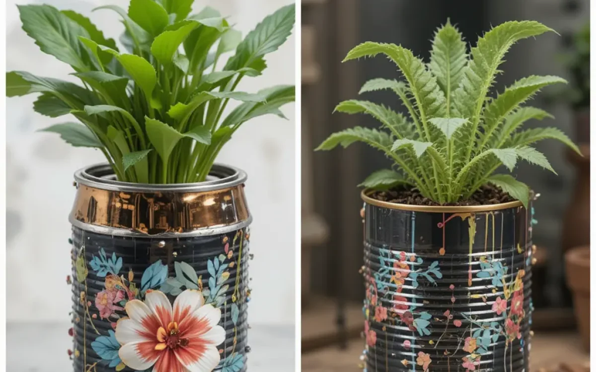 DIY Planters: Transform Tin Cans into Stunning Green Décor!